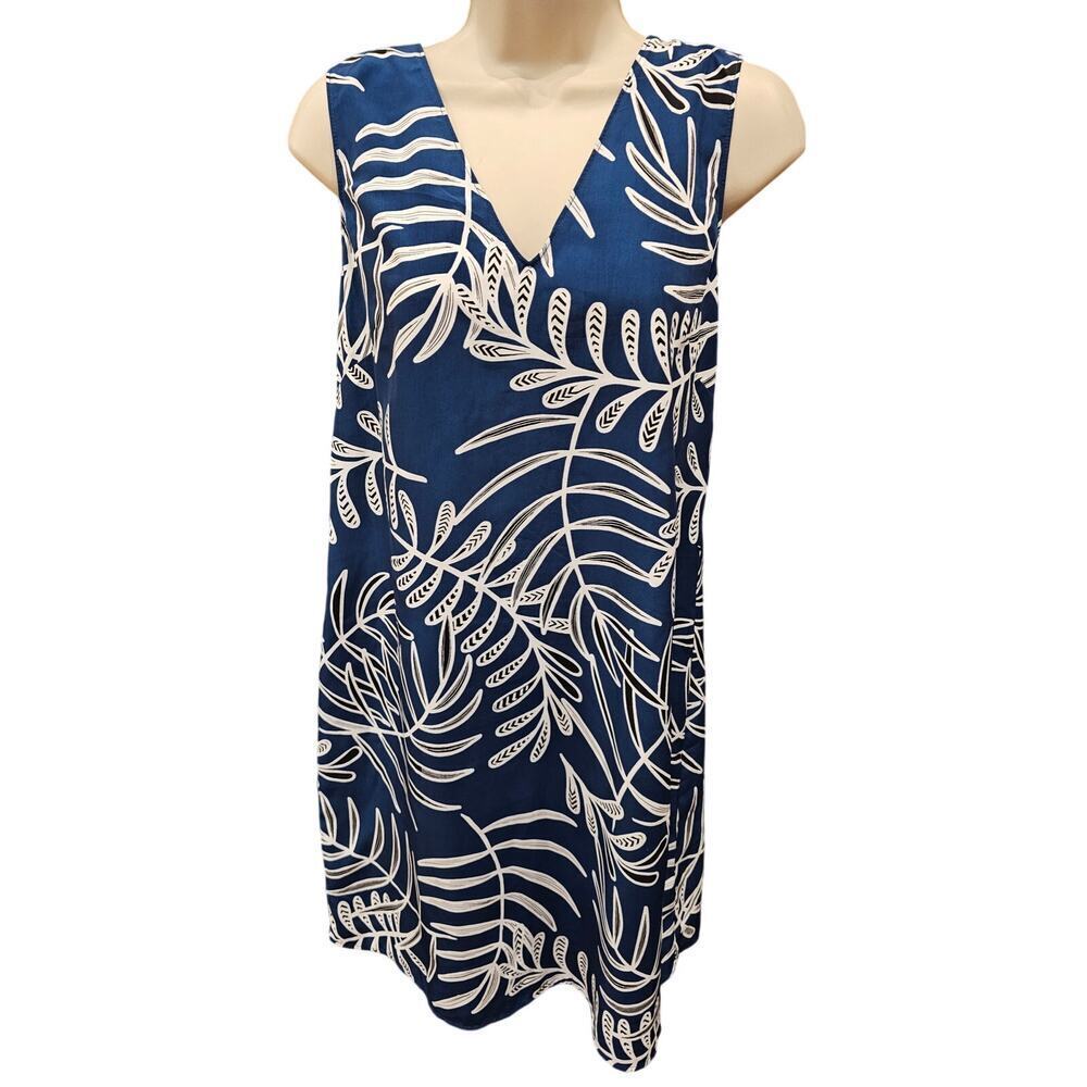NWOT Blue Floral Sleeveless Mini Dress Small